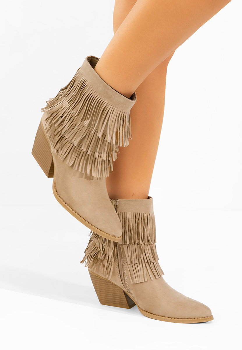 Γυναικεία Μποτάκια Cowboy Tivora χακι