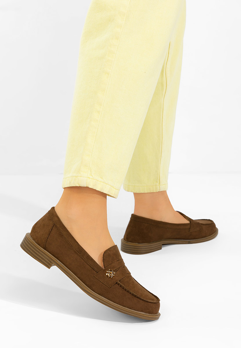 Μοκασίνια γυναικεια Tisera καφε