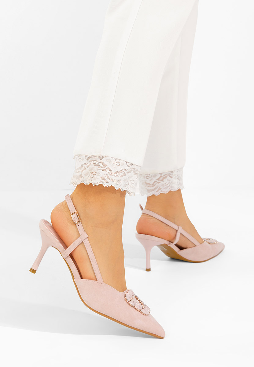 Γόβες slingback Castalia ροζ