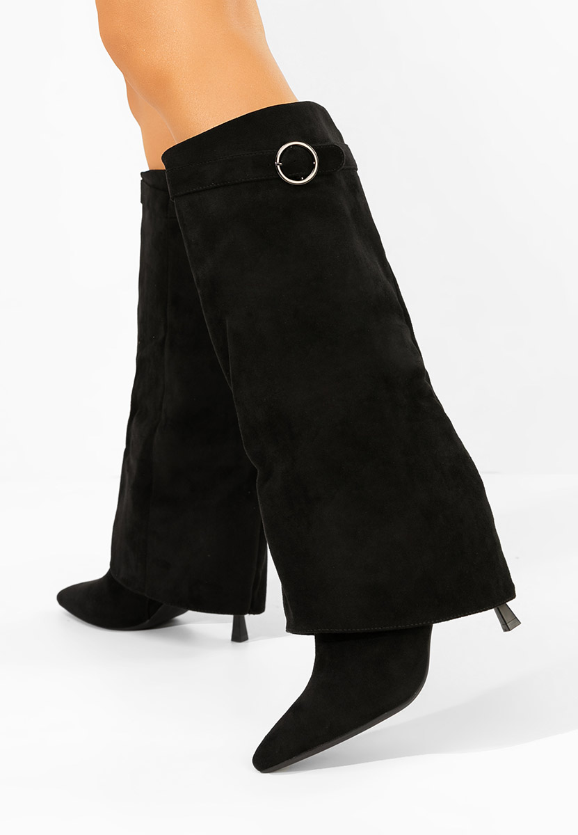 Μπότες με λεπτό τακούνι Celsana Μαύρα