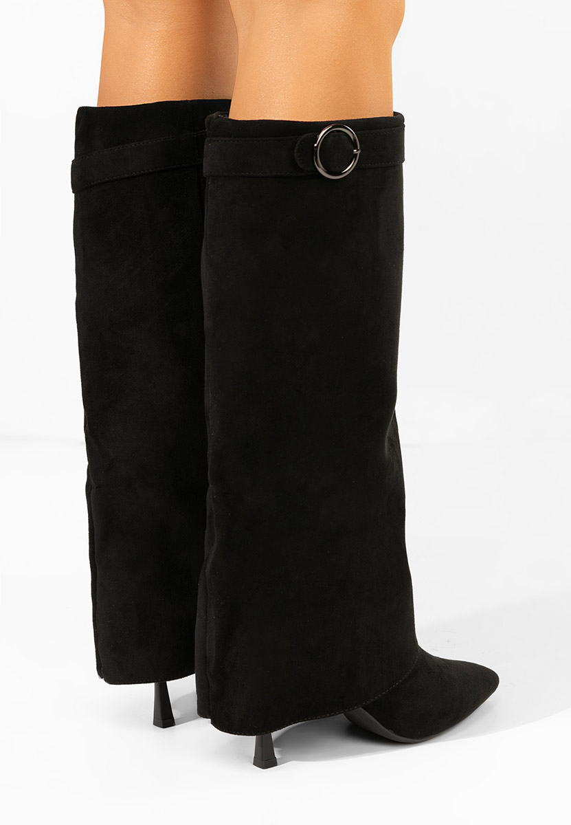 Μπότες με λεπτό τακούνι Celsana Μαύρα