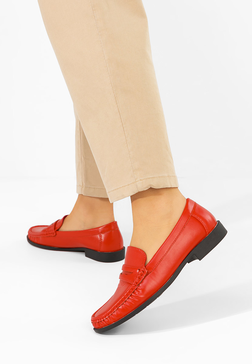 Μοκασίνια γυναικεια Matildia κοκκινο