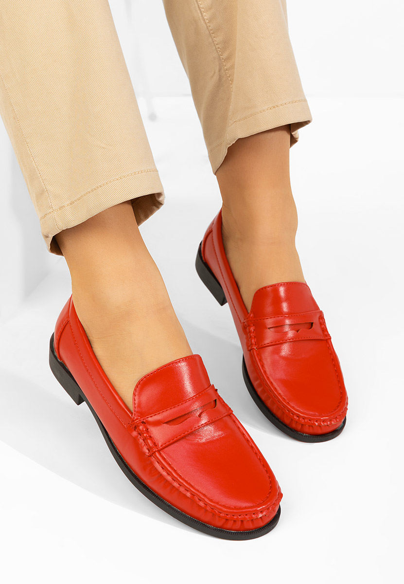 Μοκασίνια γυναικεια Matildia κοκκινο