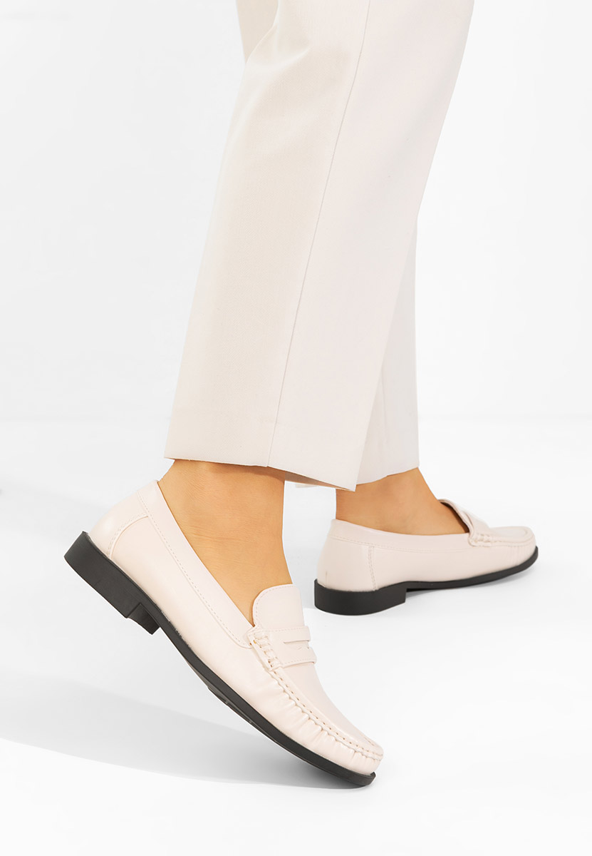 Μοκασίνια γυναικεια Matildia μπεζ