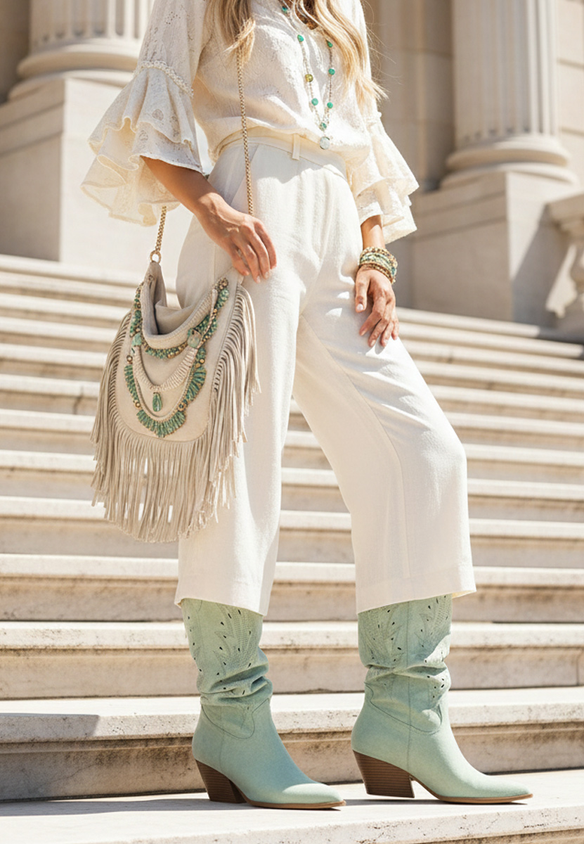 Καουμπόικες Μπότες Indaia πρασινο