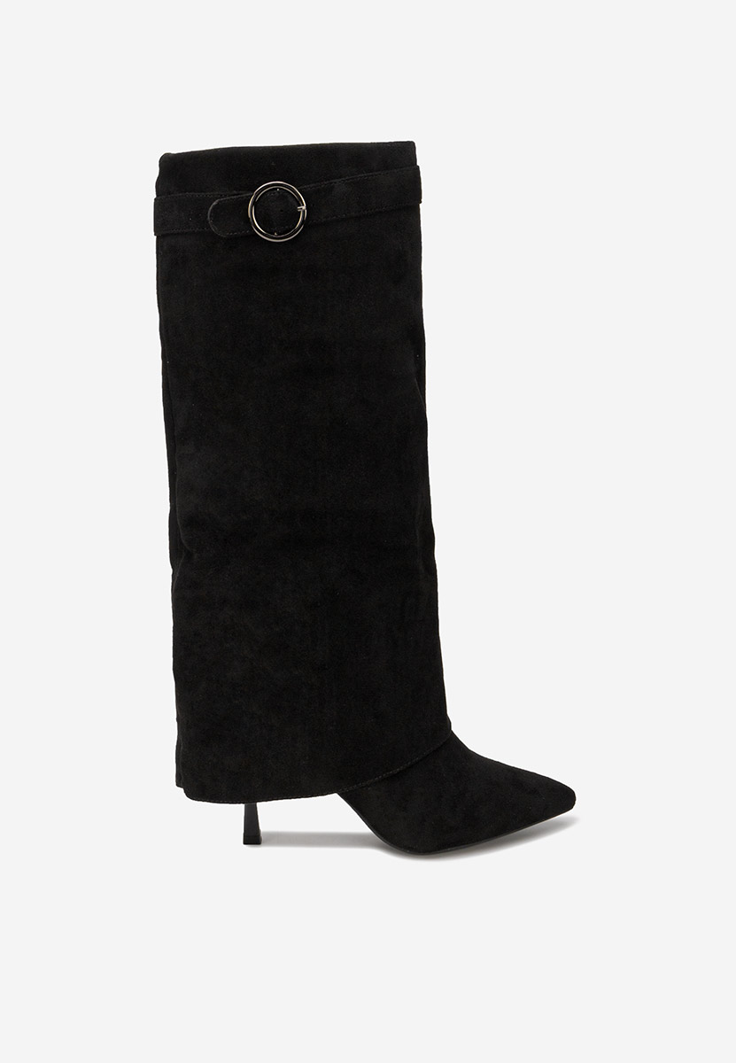 Μπότες με λεπτό τακούνι Celsana Μαύρα