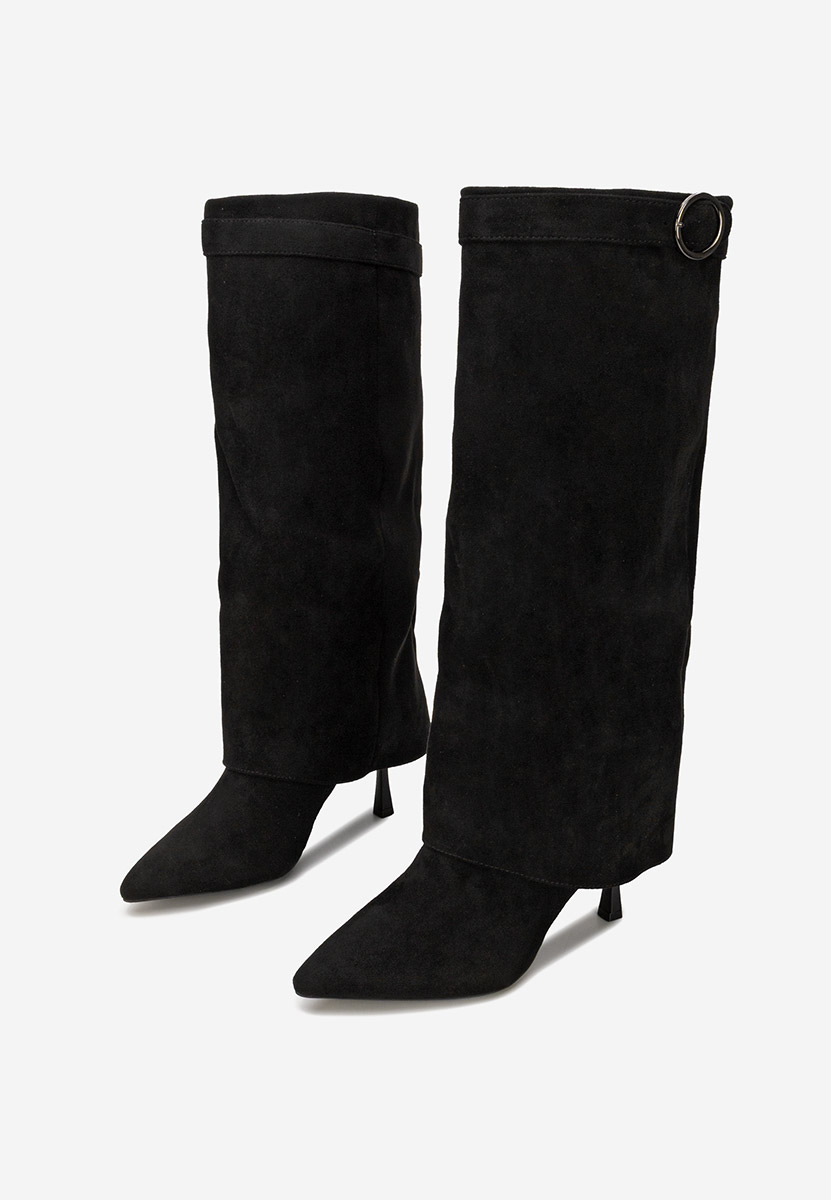 Μπότες με λεπτό τακούνι Celsana Μαύρα