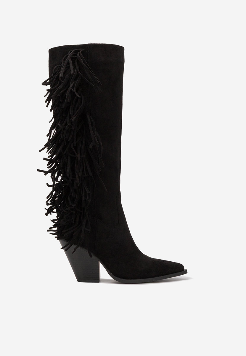 Μπότες με χοντρό τακούνι Brania Μαύρα