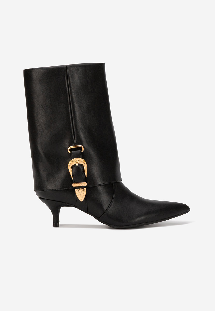 Μπότες με τακούνι Arvenia Μαύρα