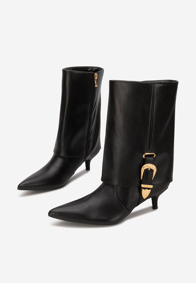 Μπότες με τακούνι Arvenia Μαύρα