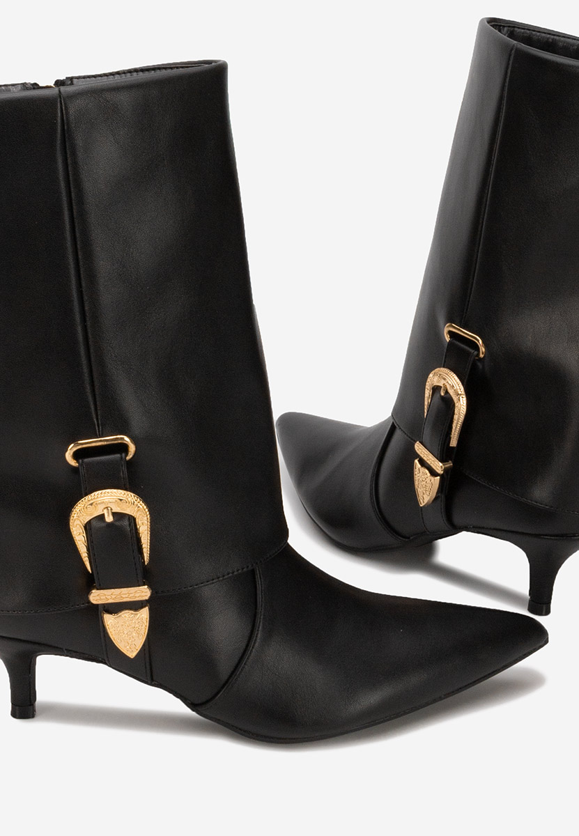 Μπότες με τακούνι Arvenia Μαύρα