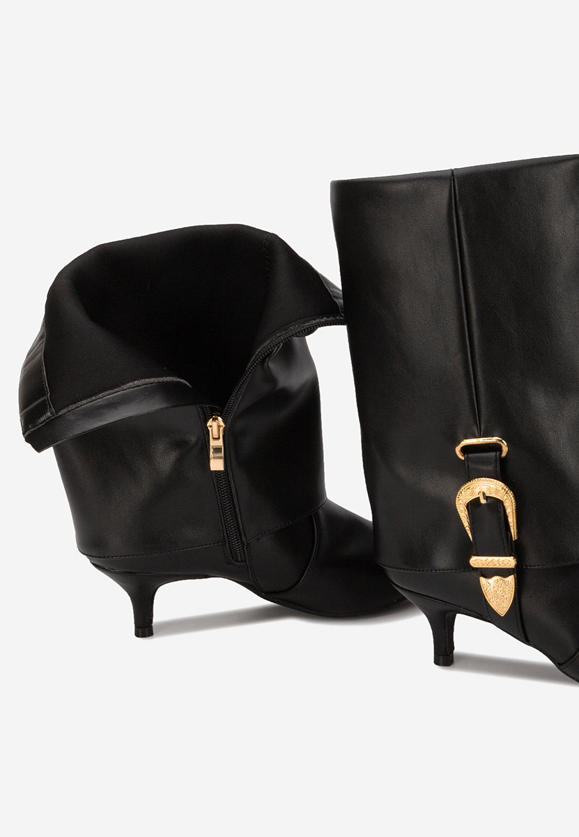 Μπότες με τακούνι Arvenia Μαύρα