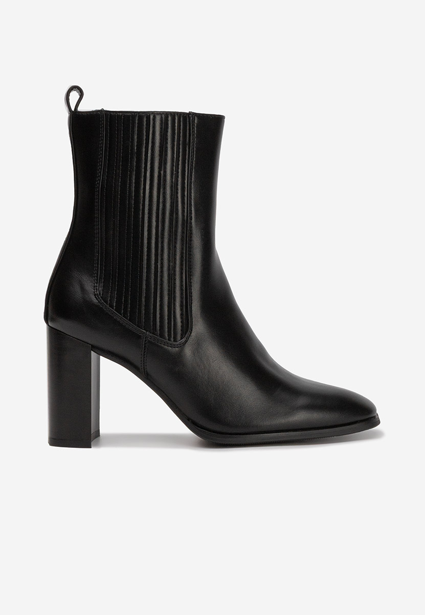 Μποτάκια με χοντρό τακούνι Kalisa Μαύρα