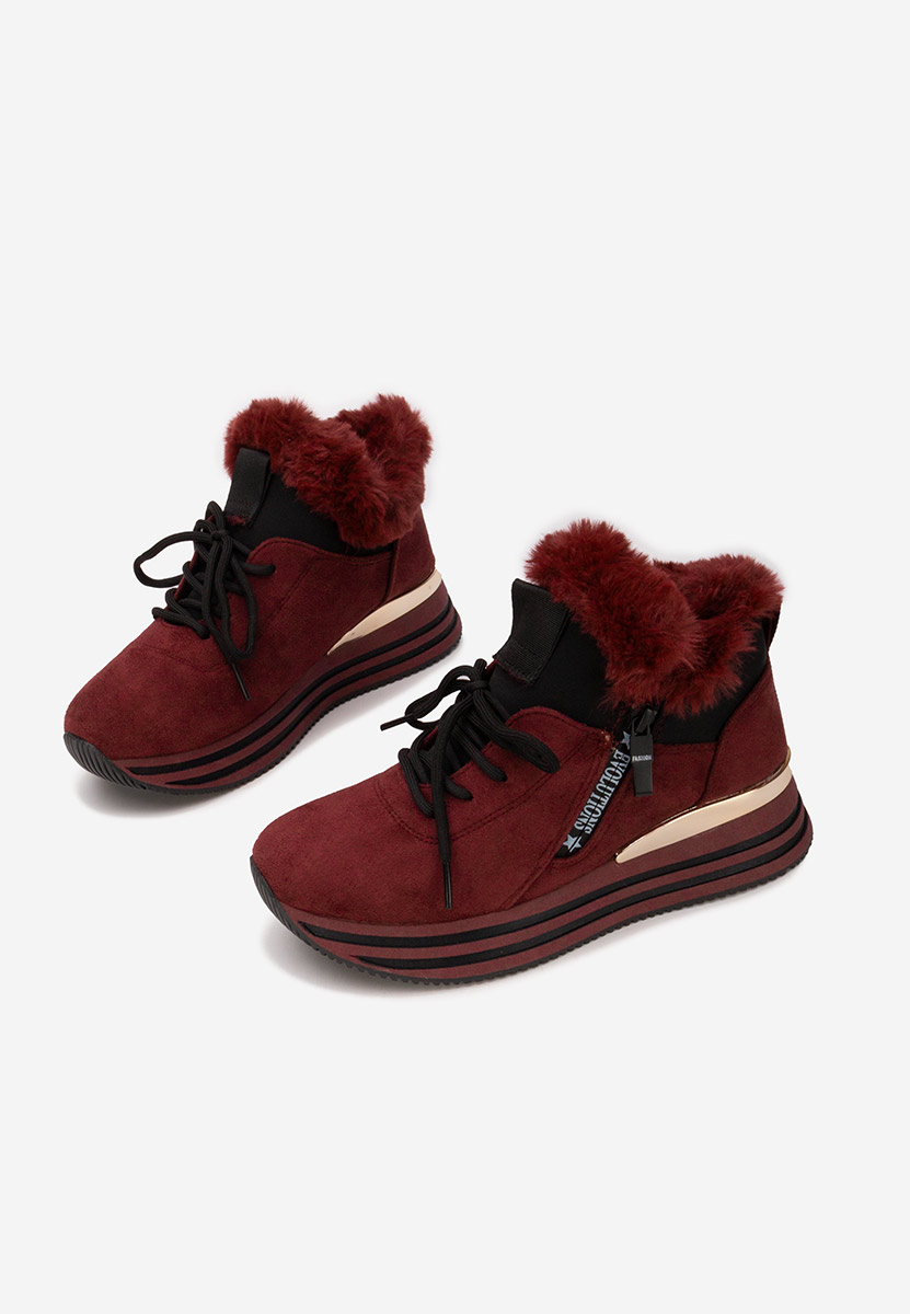 Χειμερινά sneakers γυναικεια Axira μπορντό