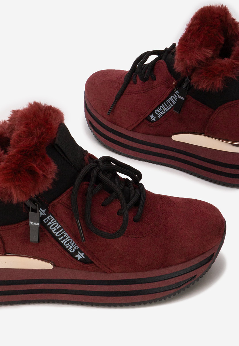 Χειμερινά sneakers γυναικεια Axira μπορντό