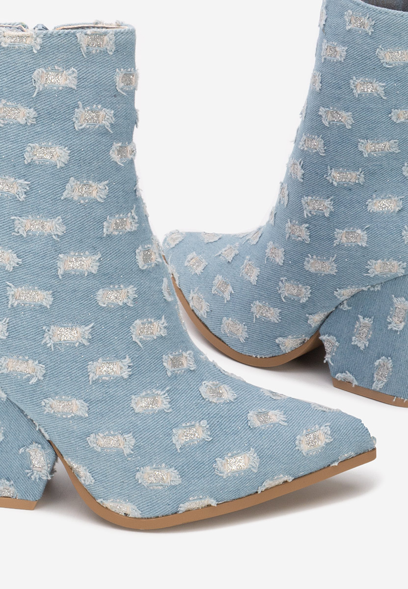 Γυναικεία Μποτάκια Cowboy Lariza V2 Τζιν