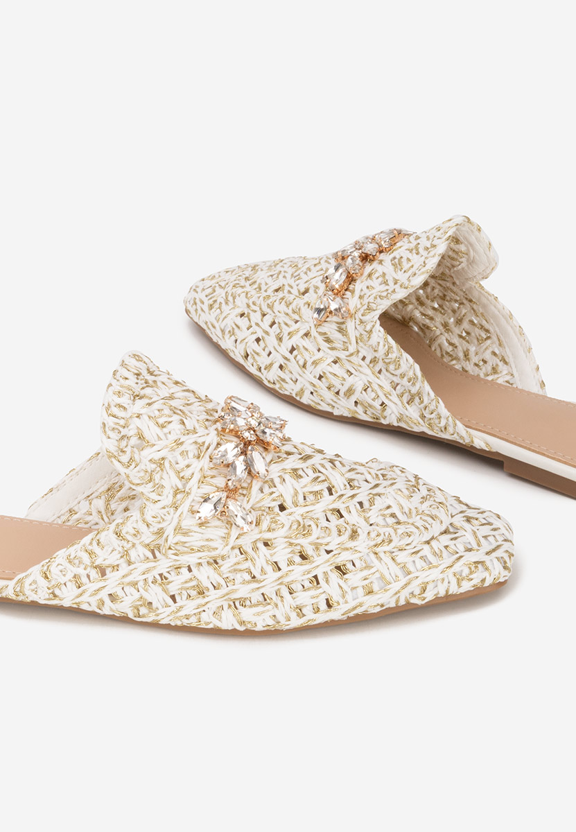 Mules γυναικεια Kristina λευκά