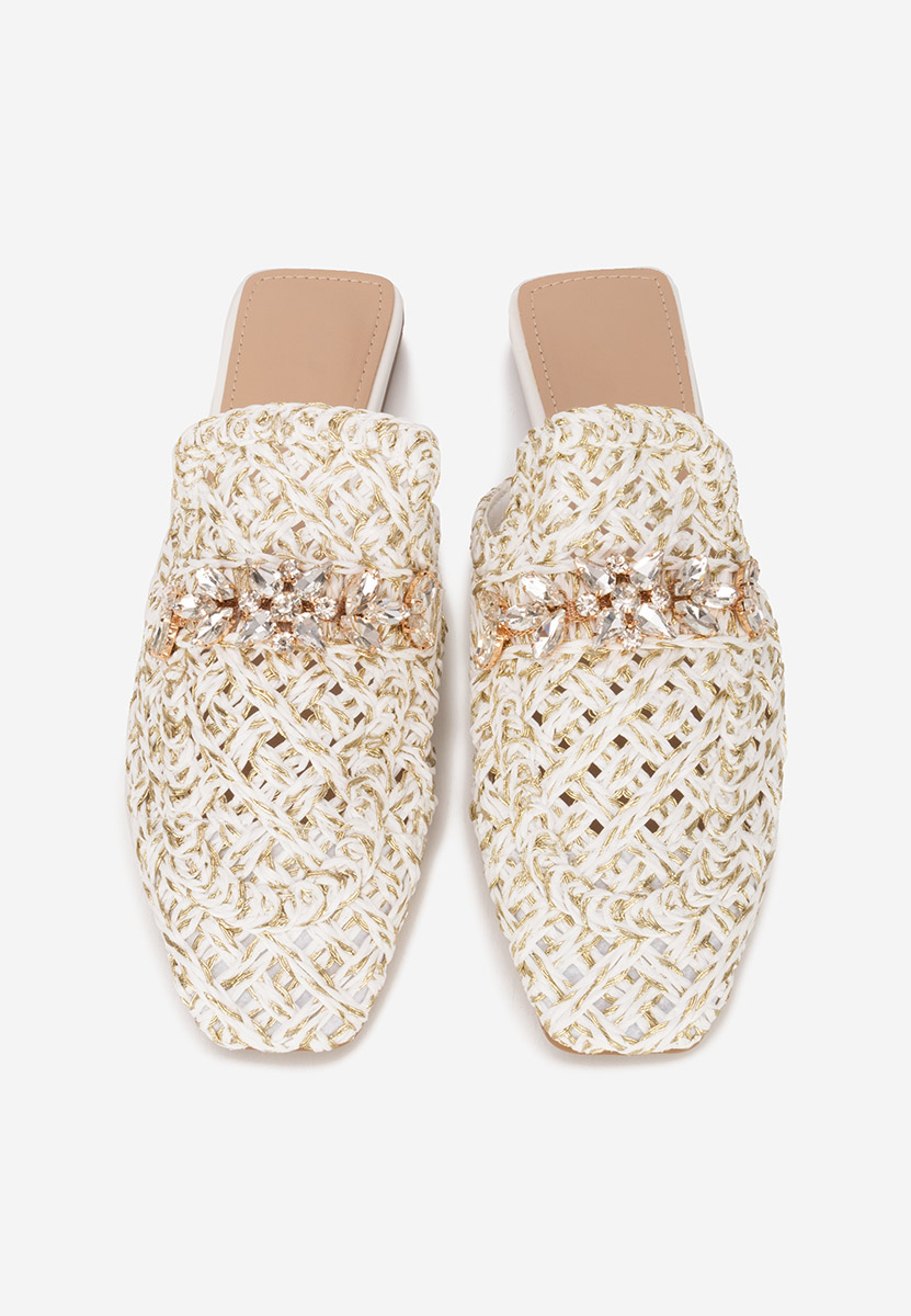 Mules γυναικεια Kristina λευκά