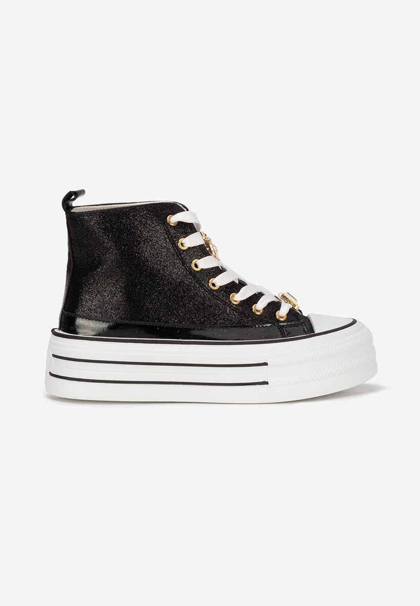 Γυναικεία πανινα πλατφόρμες Trixy μαύρα