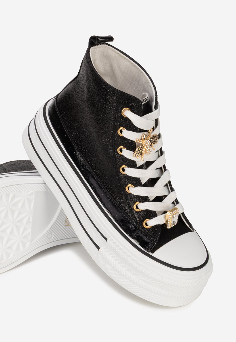 Γυναικεία πανινα πλατφόρμες Trixy μαύρα