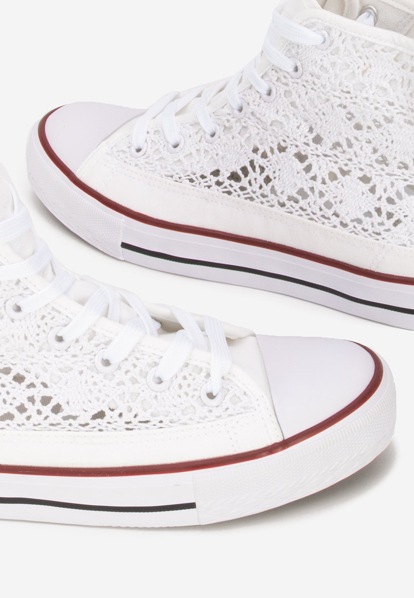 Γυναικεία sneakers αστραγάλο Miyana V2 λευκά