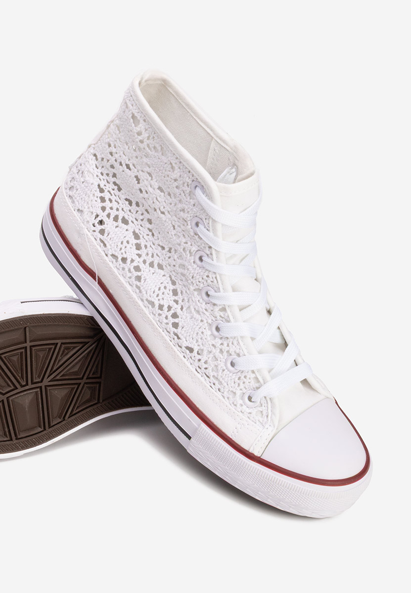 Γυναικεία sneakers αστραγάλο Miyana V2 λευκά
