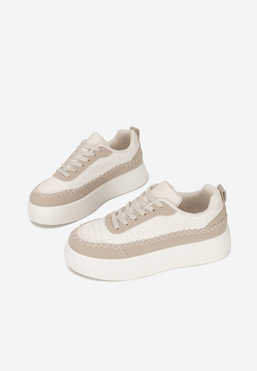 Sneakers με πλατφόρμα Cecila μπεζ