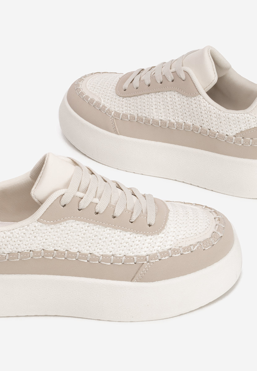 Sneakers με πλατφόρμα Cecila μπεζ