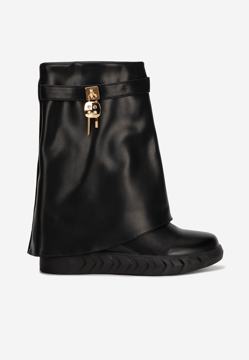 Μπότες με πλατφόρμα Μαύρα Serena
