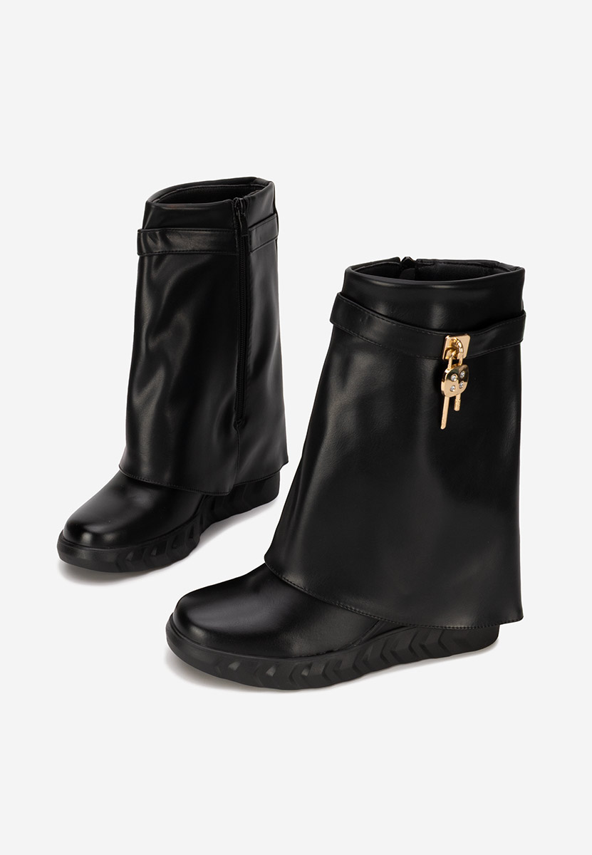 Μπότες με πλατφόρμα Μαύρα Serena