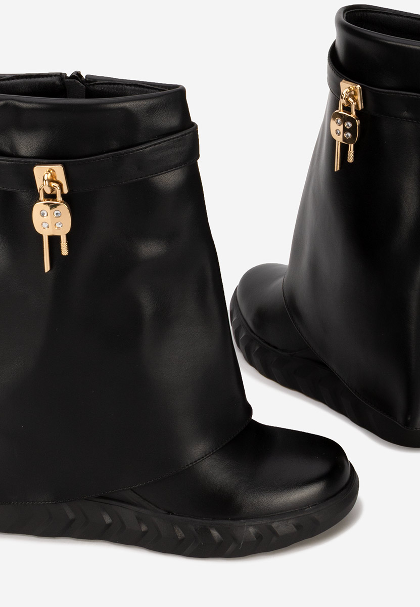 Μπότες με πλατφόρμα Μαύρα Serena