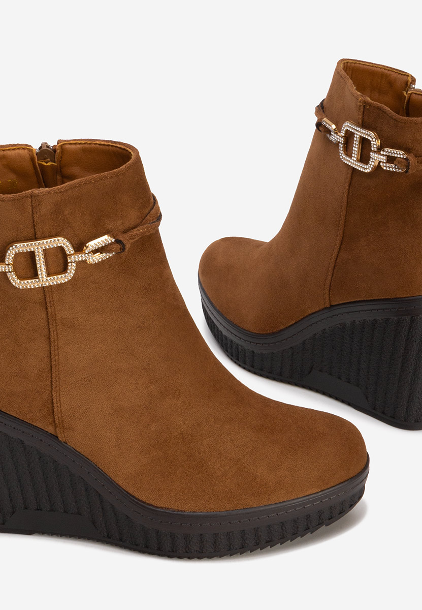 Πλατφόρμες μπότακια Charlet V3 ταμπά