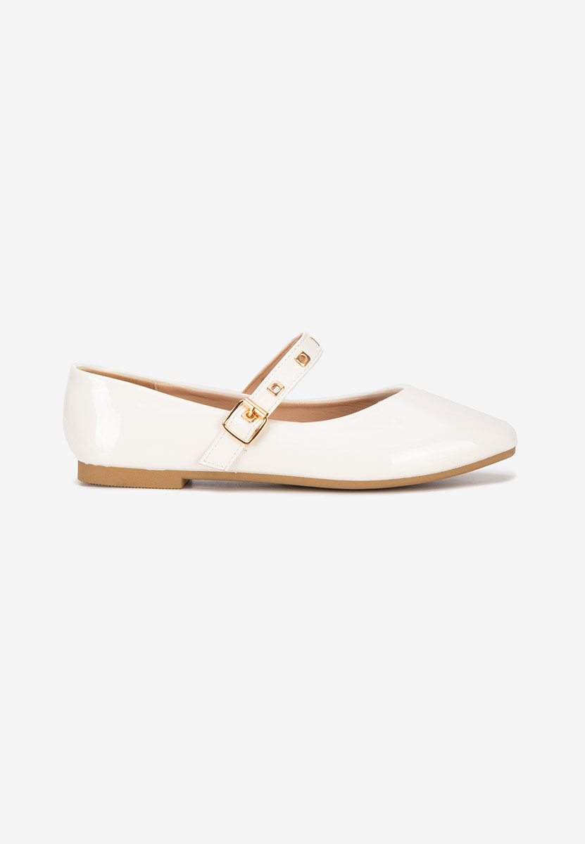 Γυναικείες μπαλαρίνες Clario λευκά