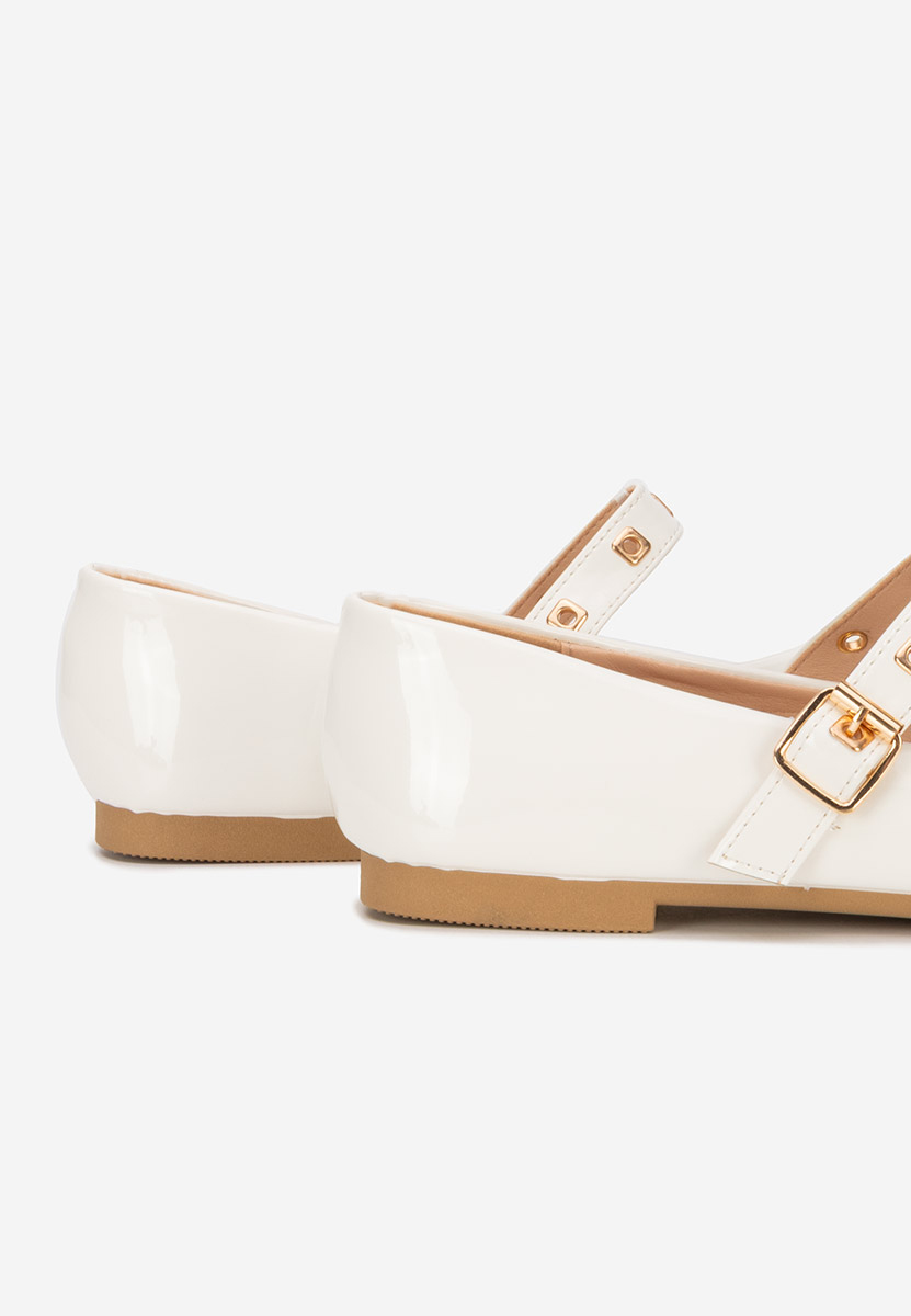 Γυναικείες μπαλαρίνες Clario λευκά