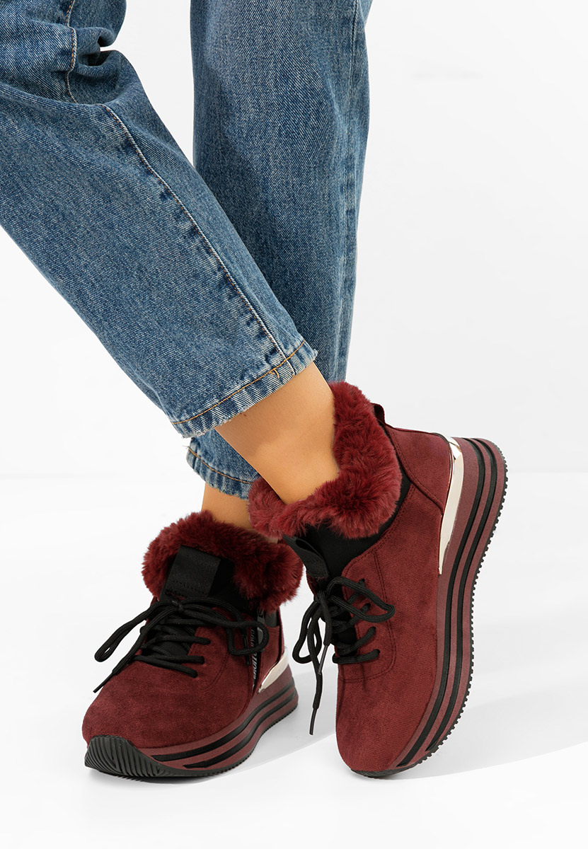 Χειμερινά sneakers γυναικεια Axira μπορντό