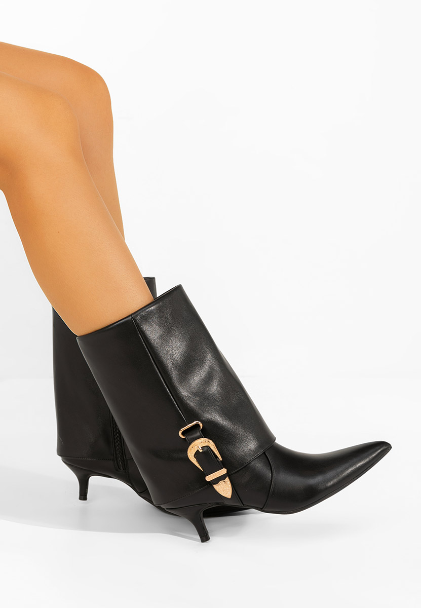 Μπότες με τακούνι Arvenia Μαύρα