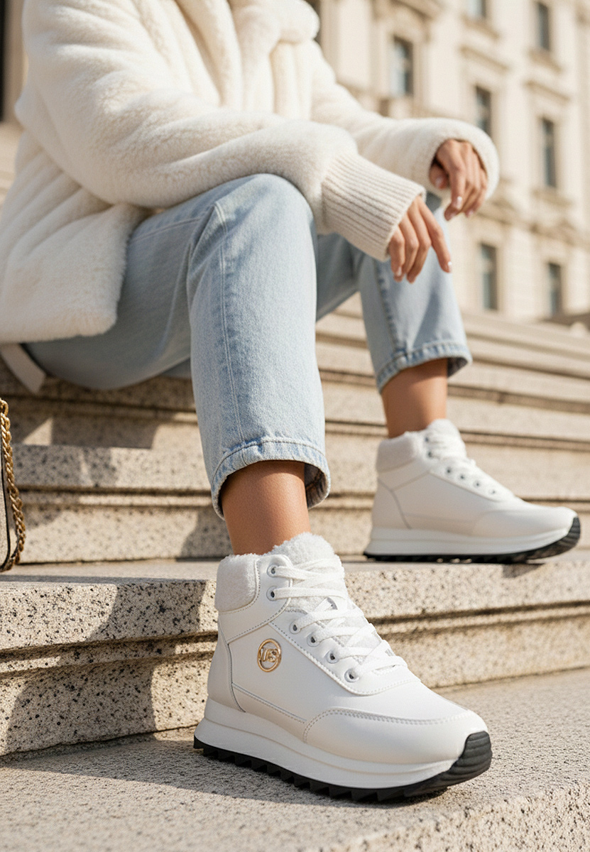 Χειμερινά sneakers γυναικεια Avilma λευκά