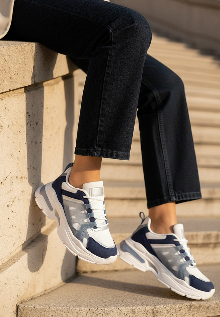 Sneakers με πλατφόρμα Alverisa μπλε