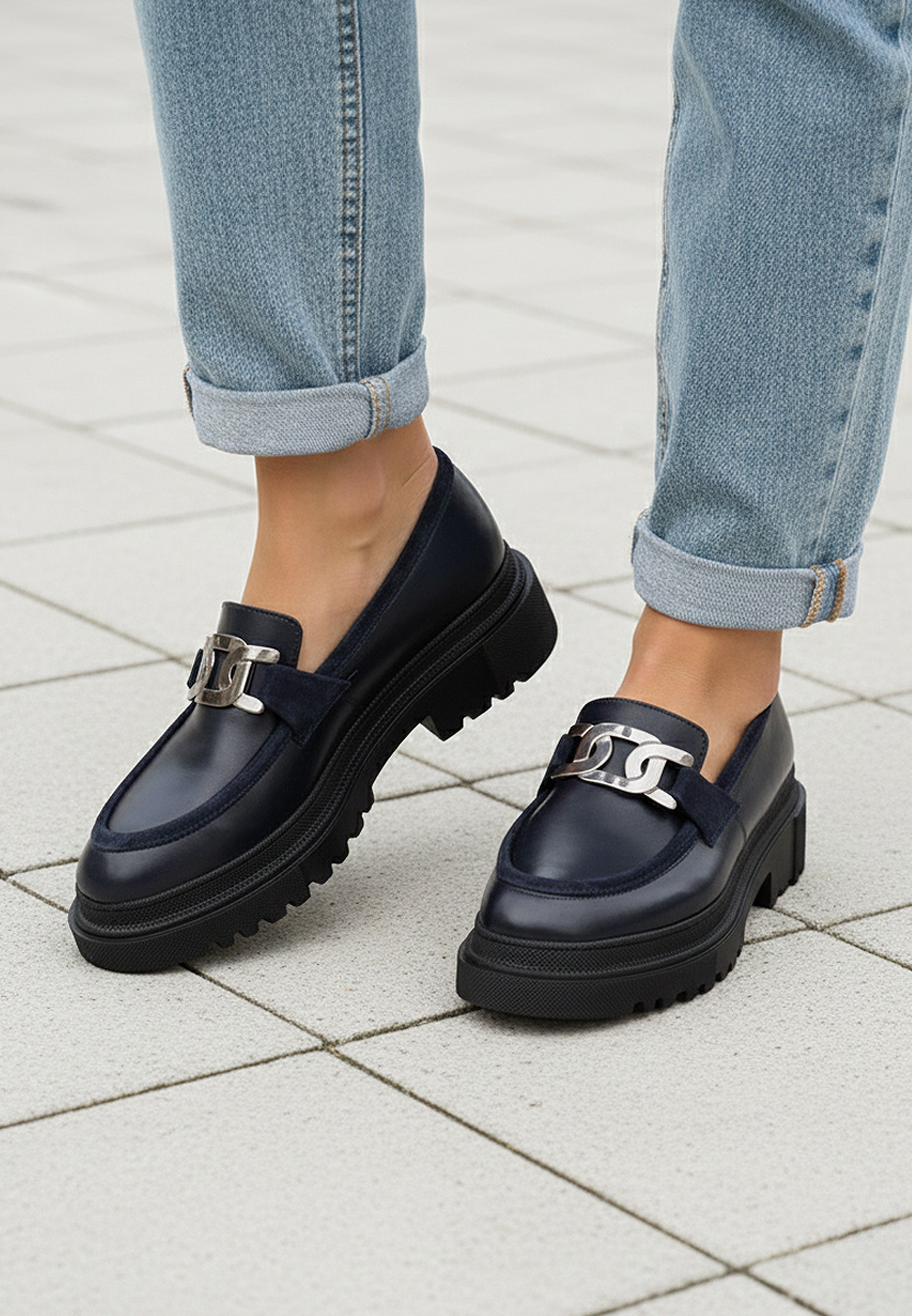 Δερμάτινα μοκασινια γυναικεια Νειβι Haza V2