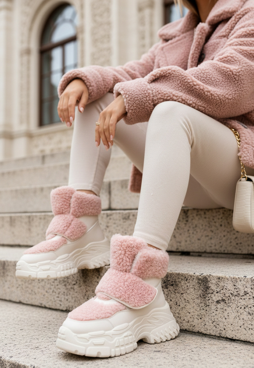 Χειμερινά sneakers γυναικεια Comino V2 λευκά