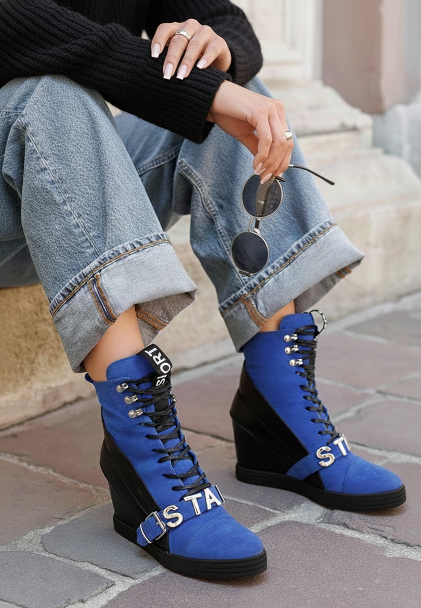 Sneakers με πλατφόρμα Candy μπλε