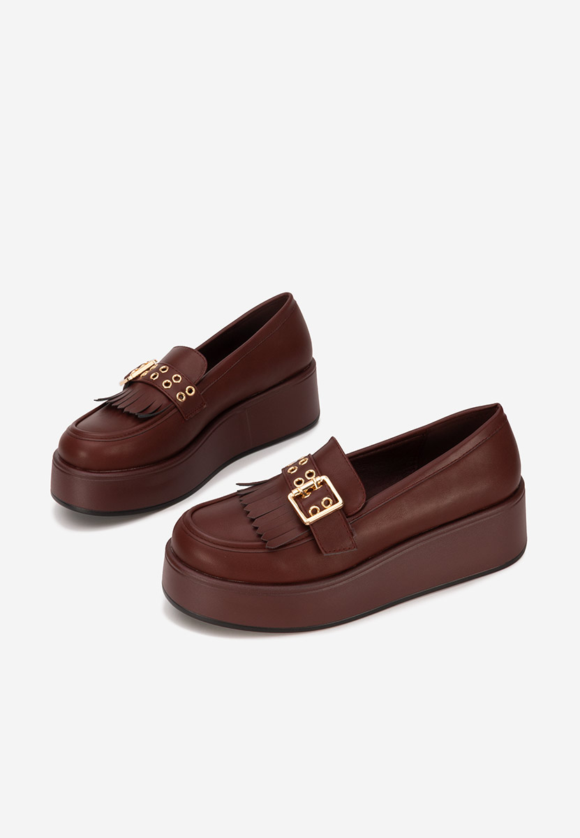 Μοκασίνια με πλατφόρμα Magie μπορντό