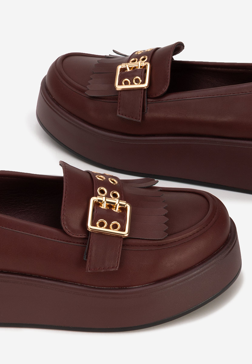 Μοκασίνια με πλατφόρμα Magie μπορντό