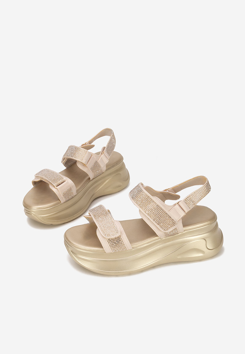 Πέδιλα πλατφορμεσ Sakirra μπεζ