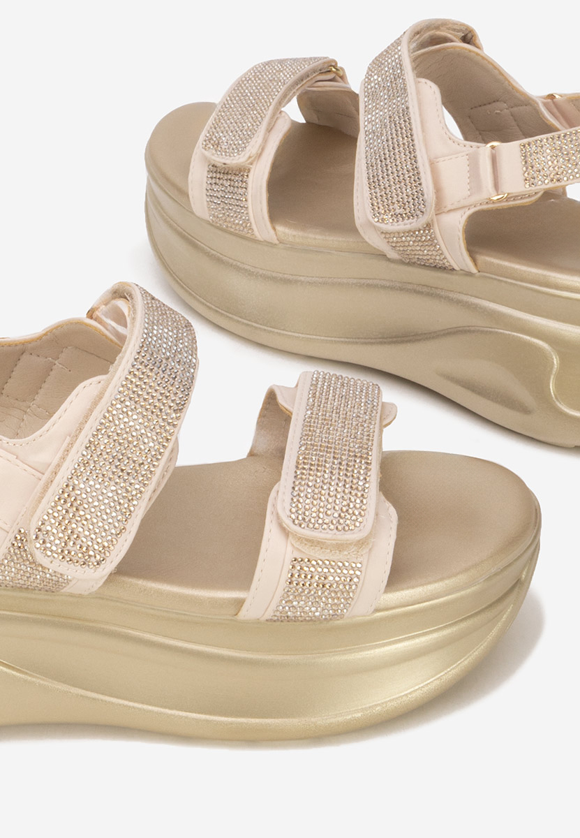 Πέδιλα πλατφορμεσ Sakirra μπεζ