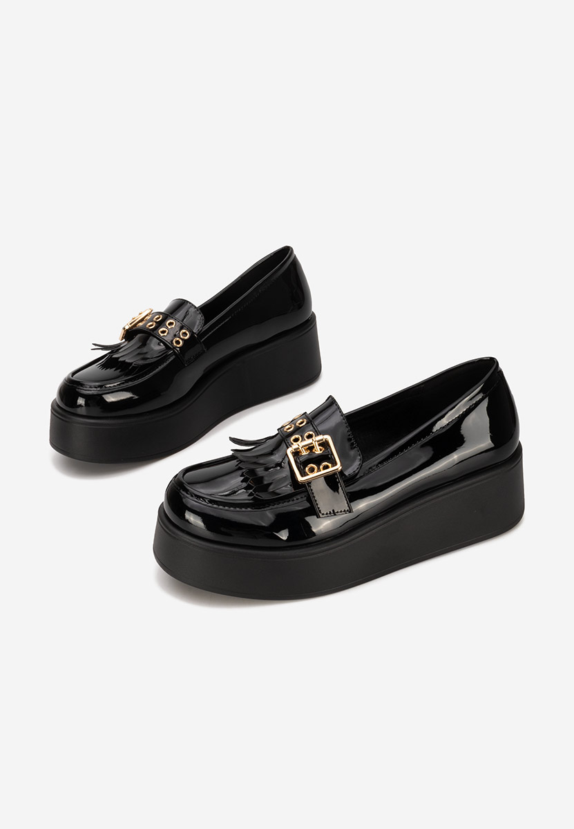 Μοκασίνια με πλατφόρμα Magie V2 μαύρα