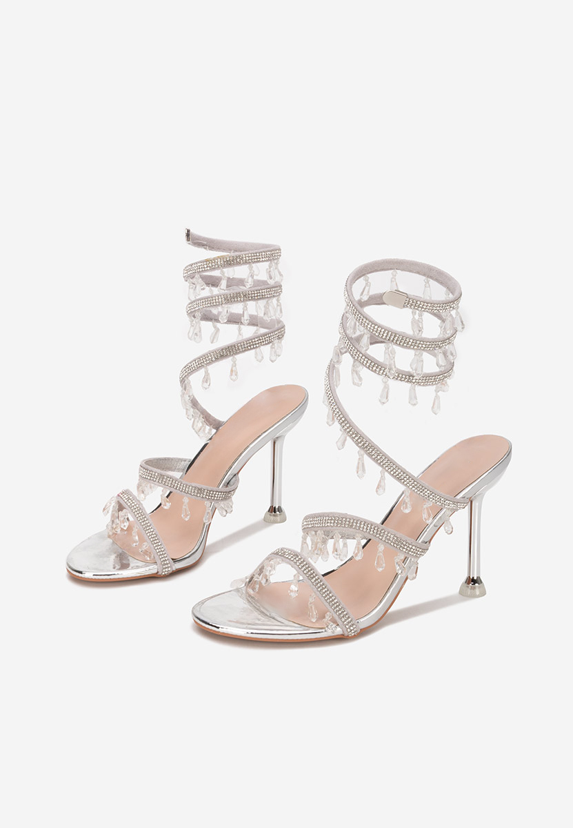 Πέδιλα με λεπτό τακούνι Calisa ασιμι