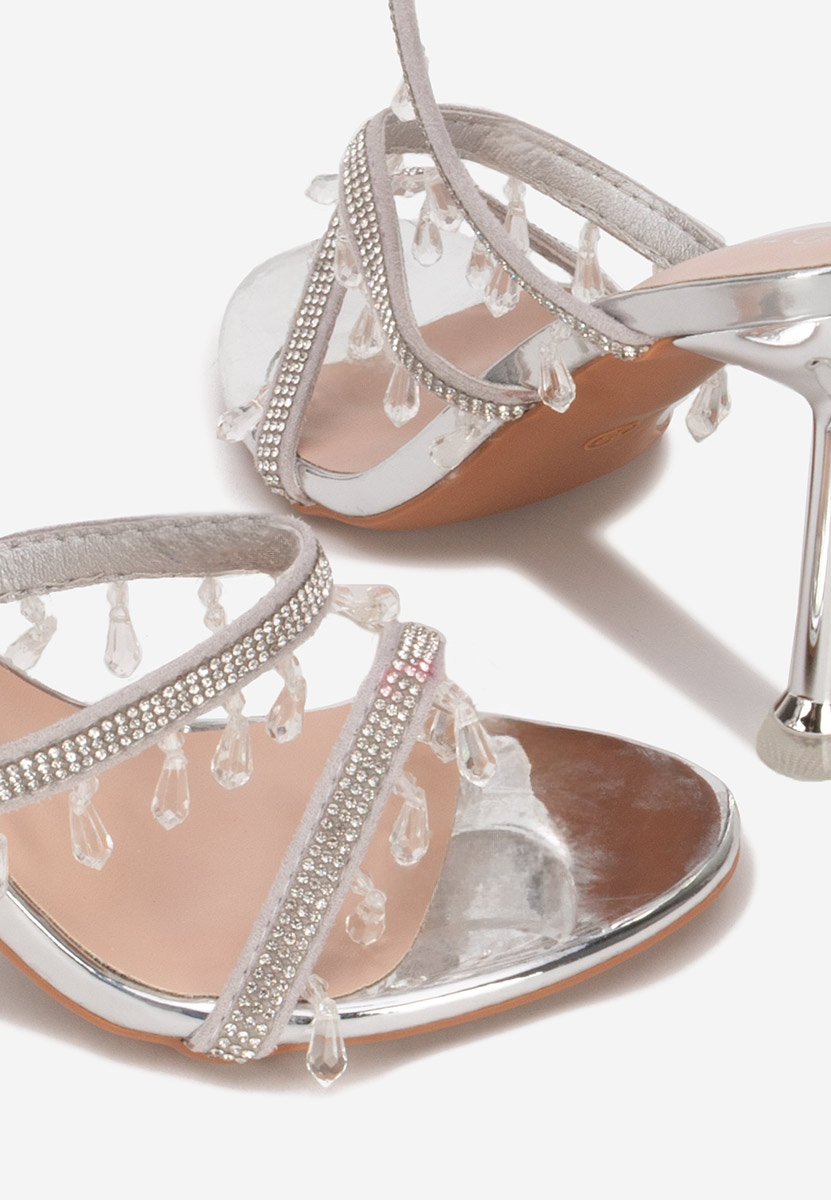 Πέδιλα με λεπτό τακούνι Calisa ασιμι