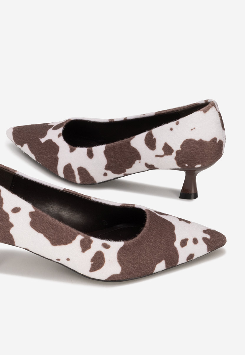 Γόβες με χαμηλό τακούνι Glimera animal print