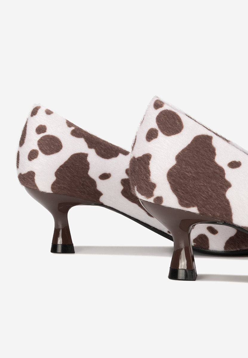 Γόβες με χαμηλό τακούνι Glimera animal print